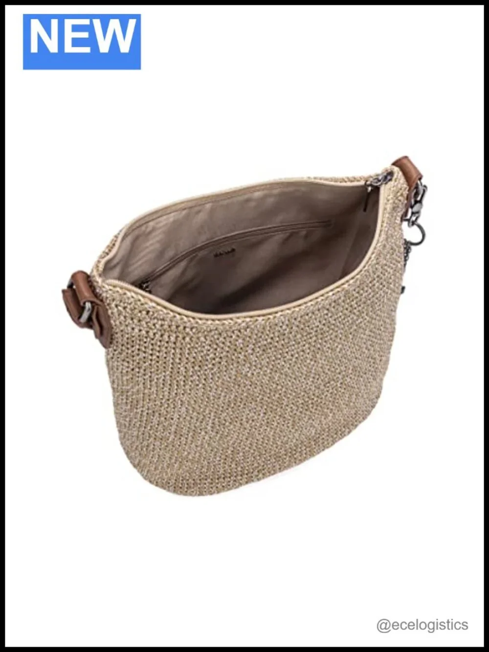 The Sak Crochet Hobo Bag & Smartphone Crossbody Set - Faux Leather Vegan